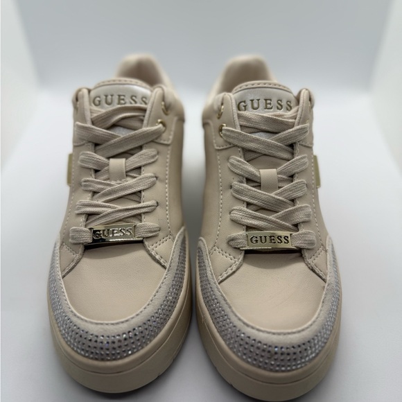 Guess Miram Platform Lace-Up Sneakers Neutral Color Women’s 6 1/2 - Picture 2 of 7